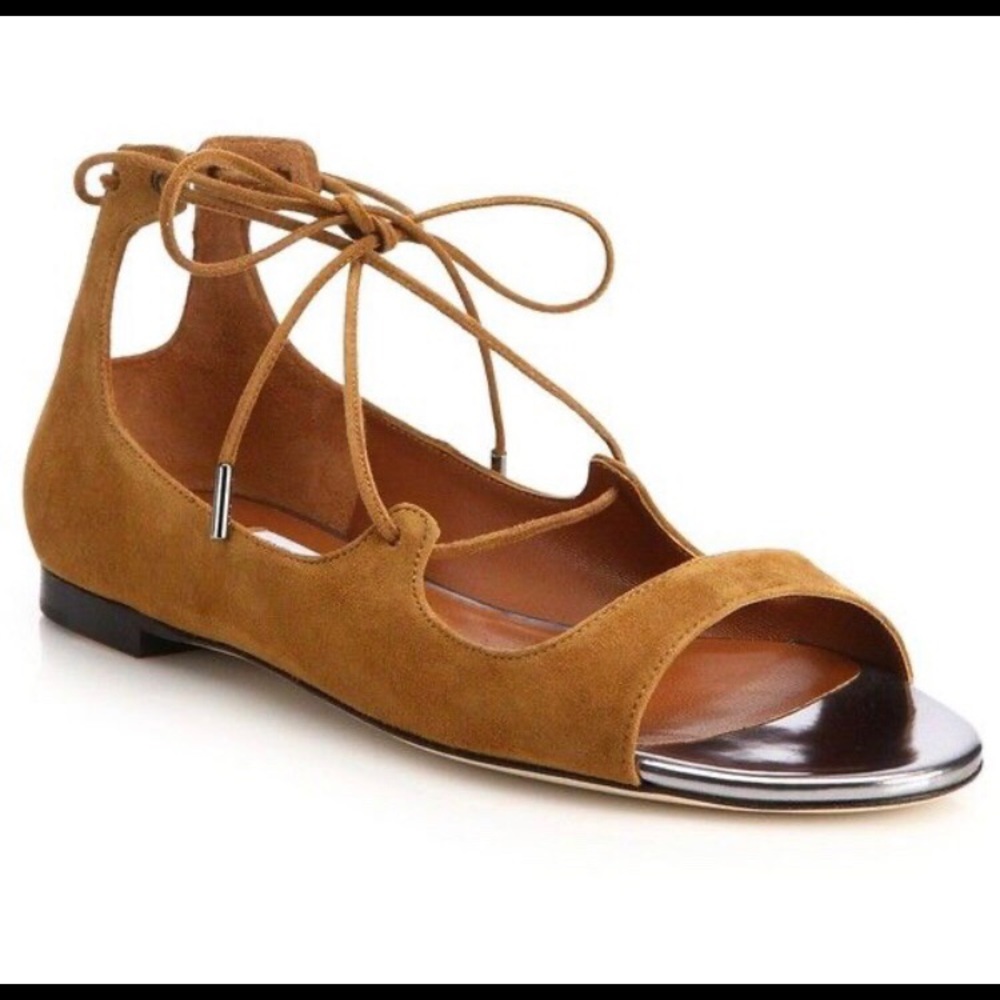 Jimmy Choo lace up flat sandals